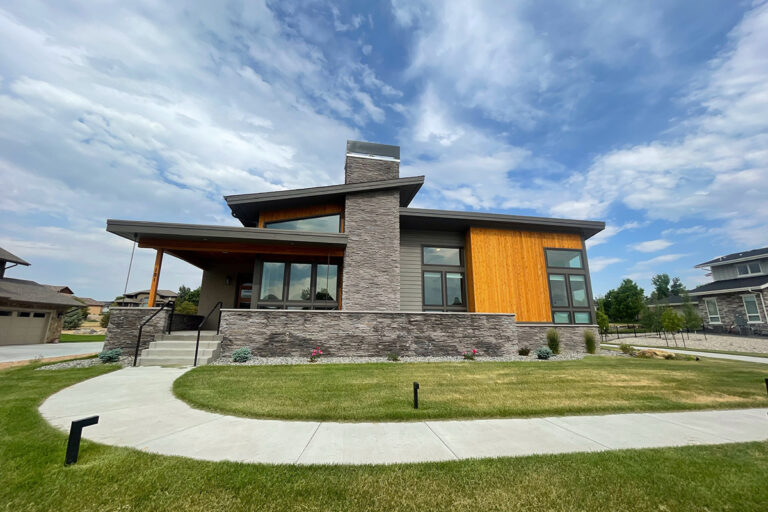 Mid-century modern custom home in Erie, Colorado