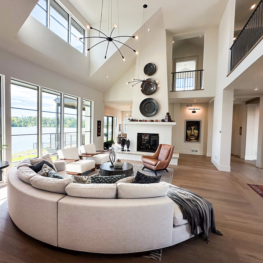 living-room-view Lakefront Estate Lakewood